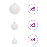 vidaXL Albero di Natale artificiale Bianco 120 cm PVC