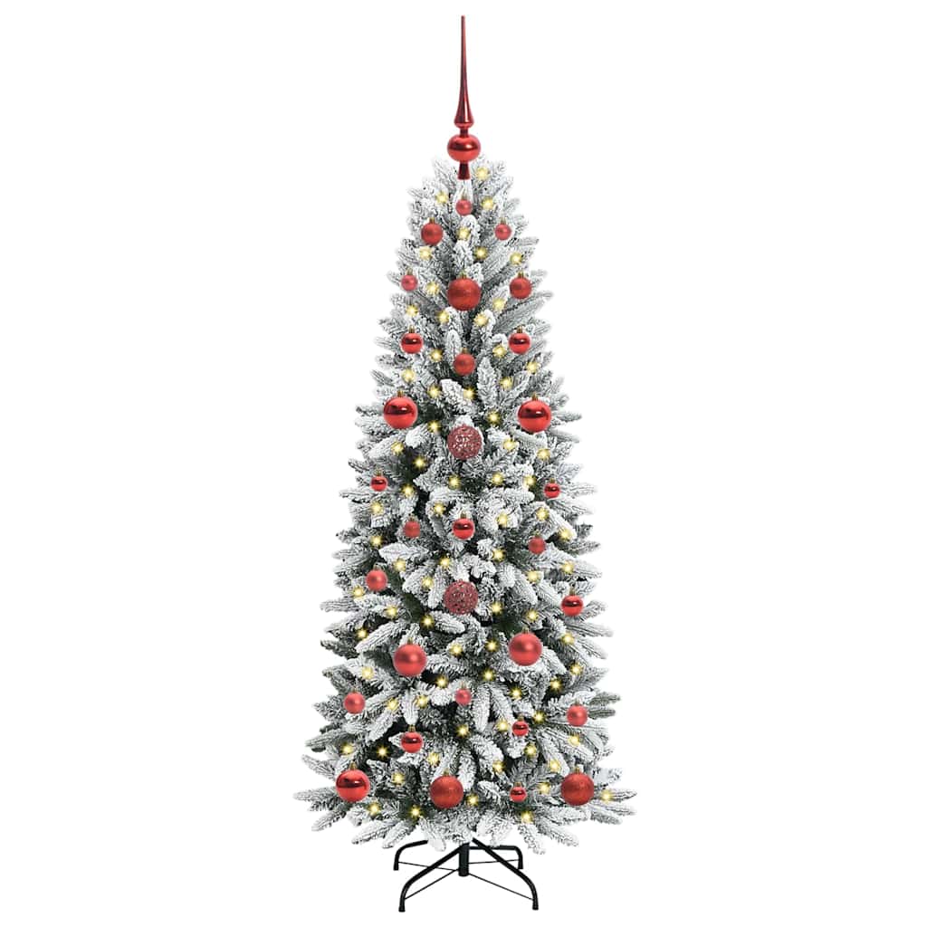 Albero di Natale Artificiale-Albero Natalizio con 150 LED Bianco 120 cm 734763