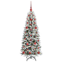 Albero di Natale Artificiale-Albero Natalizio con 150 LED Bianco 120 cm 734763
