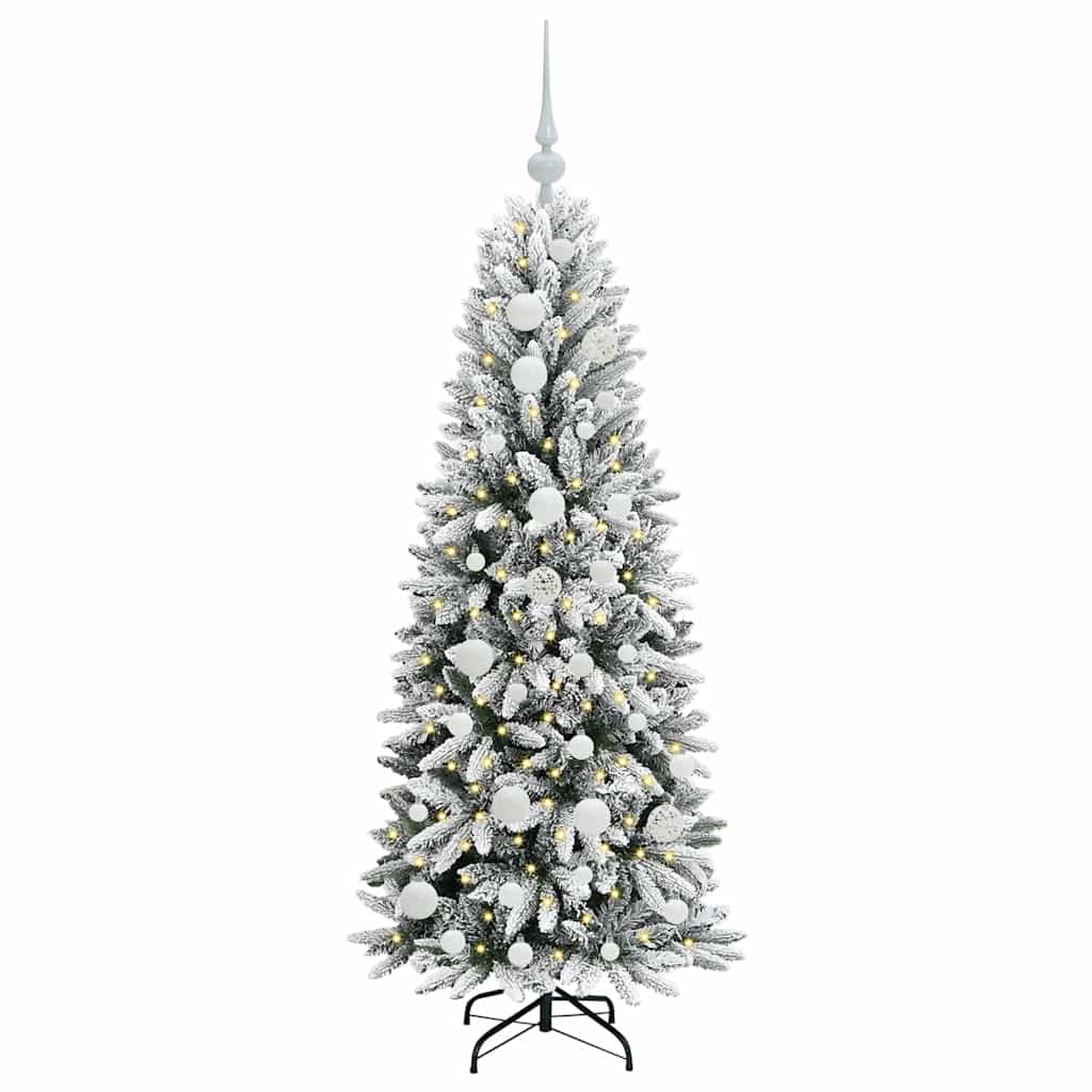 Albero di Natale Artificiale-Albero Natalizio con 150 LED Bianco 120 cm 901474