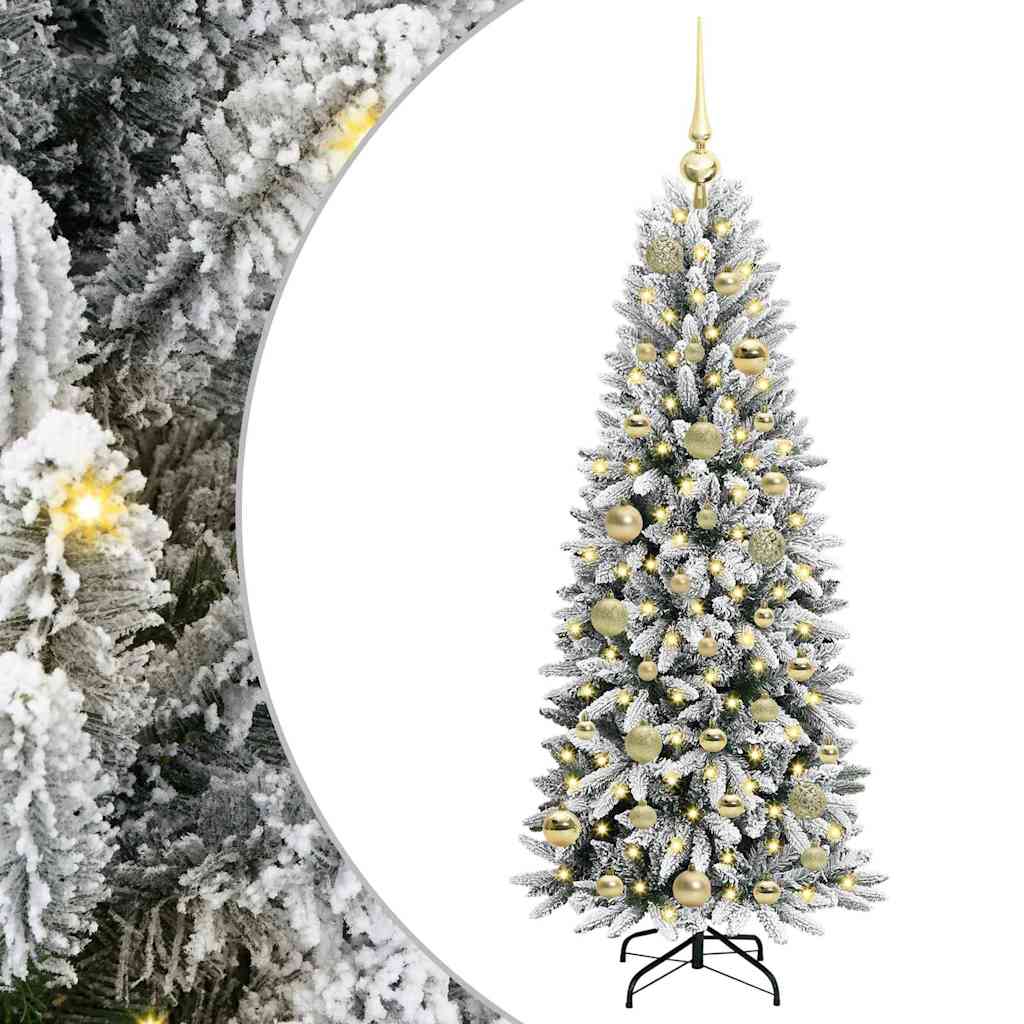 Albero di Natale Artificiale-Albero Natalizio con 150 LED Bianco 120 cm 336137
