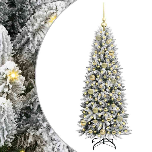Albero di Natale Artificiale-Albero Natalizio con 150 LED Bianco 120 cm 336137