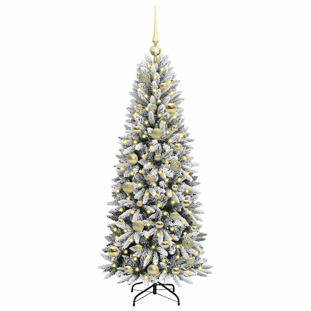 Albero di Natale Artificiale-Albero Natalizio con 150 LED Bianco 120 cm 336137