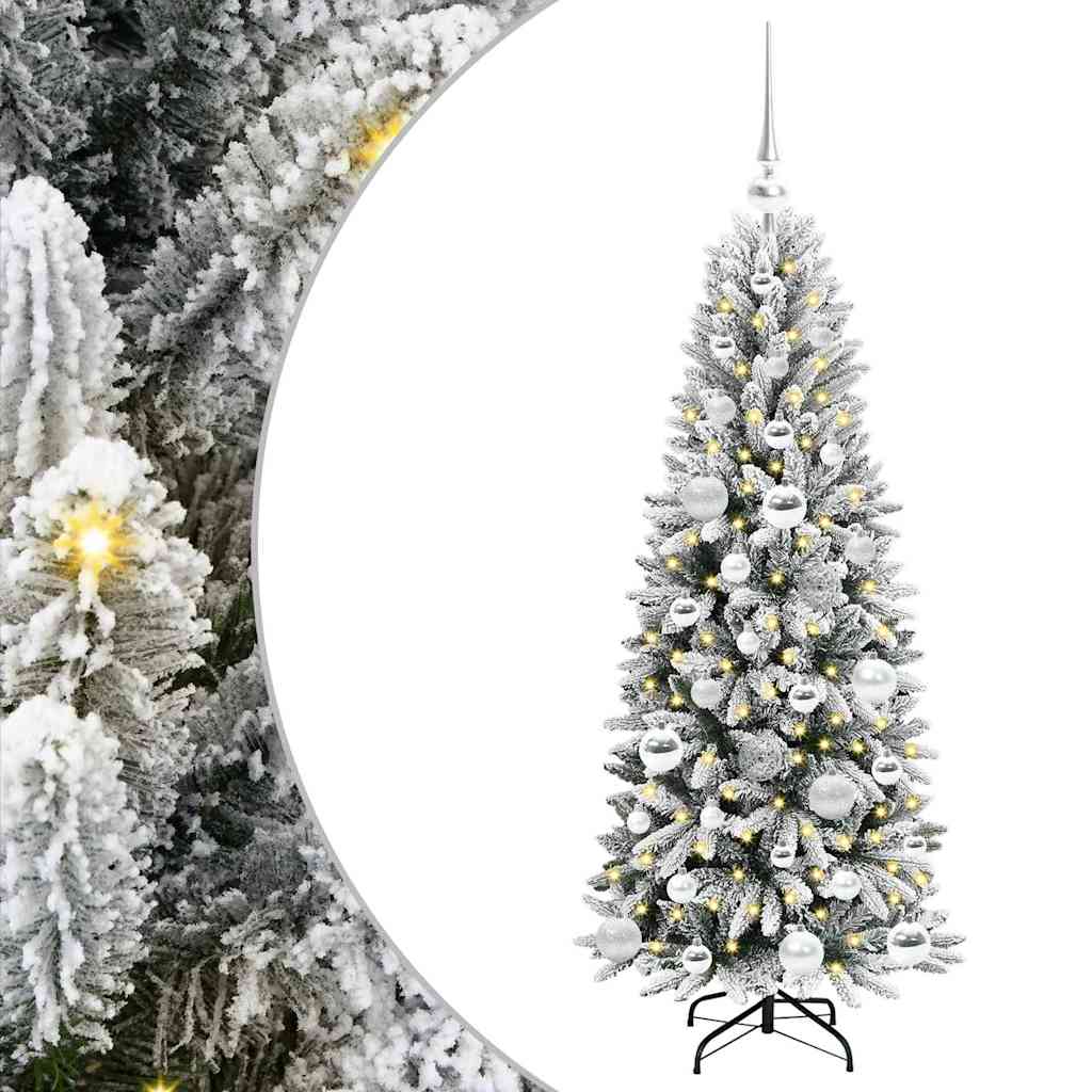 Albero di Natale Artificiale-Albero Natalizio con 150 LED Bianco 120 cm 539428