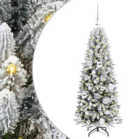 Albero di Natale Artificiale-Albero Natalizio con 150 LED Bianco 120 cm 539428