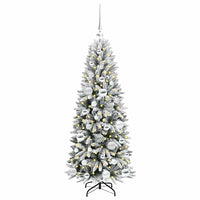 Albero di Natale Artificiale-Albero Natalizio con 150 LED Bianco 120 cm 539428