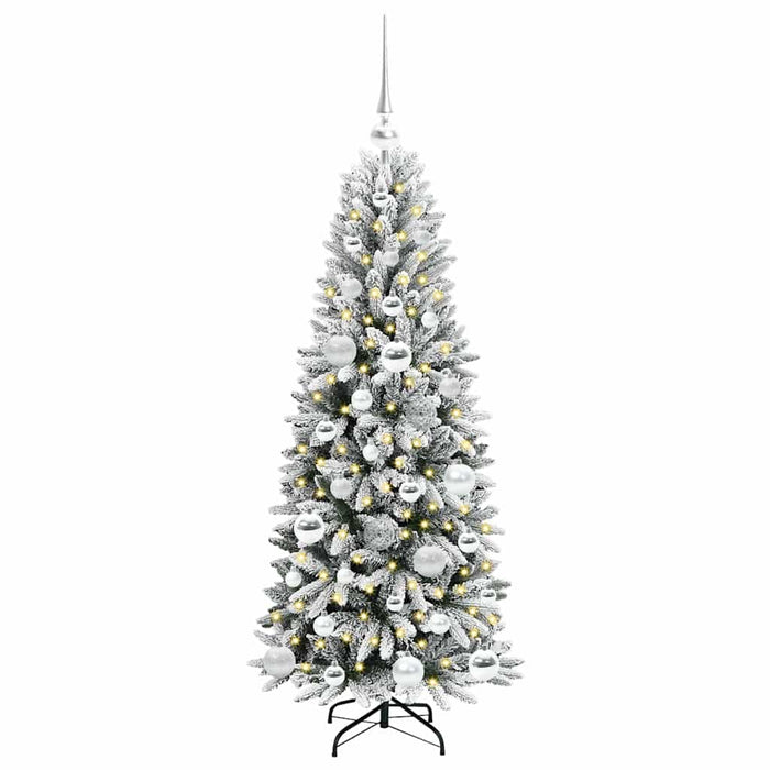 Albero di Natale Artificiale-Albero Natalizio con 150 LED Bianco 120 cm 539428