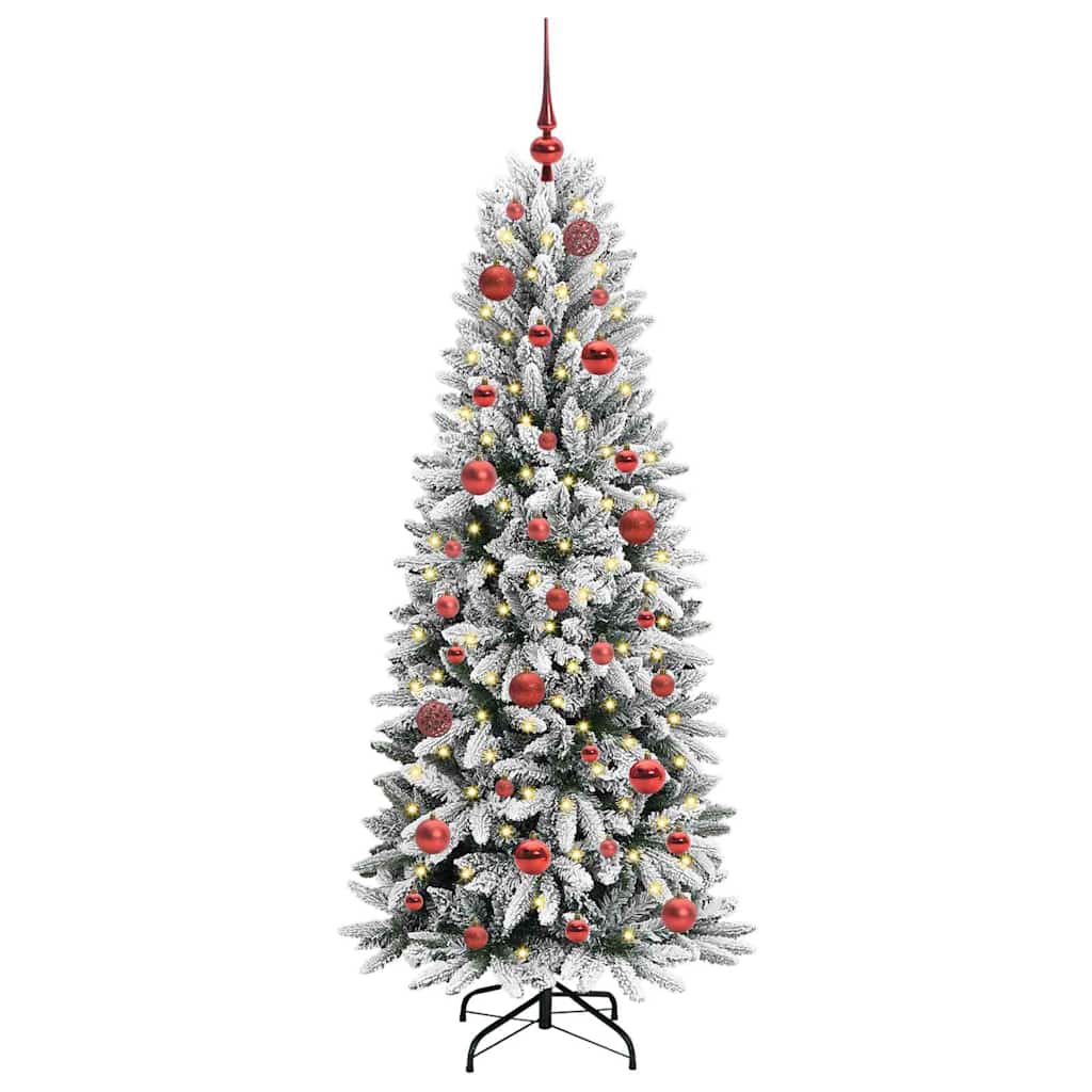 Albero di Natale Artificiale-Albero Natalizio con 150 LED Bianco 150 cm 646306