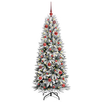 Albero di Natale Artificiale-Albero Natalizio con 150 LED Bianco 150 cm 646306