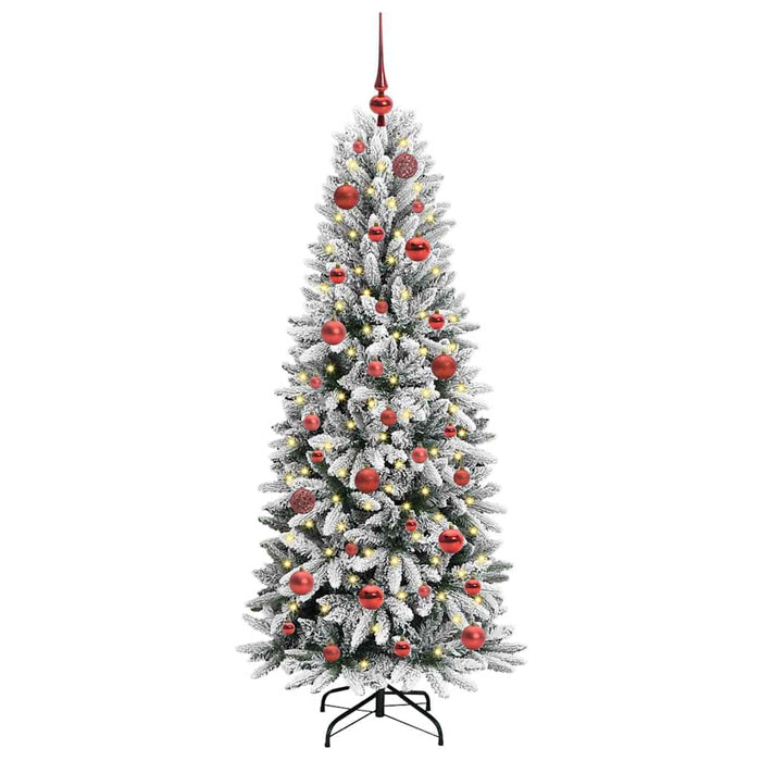 Albero di Natale Artificiale-Albero Natalizio con 150 LED Bianco 150 cm 646306