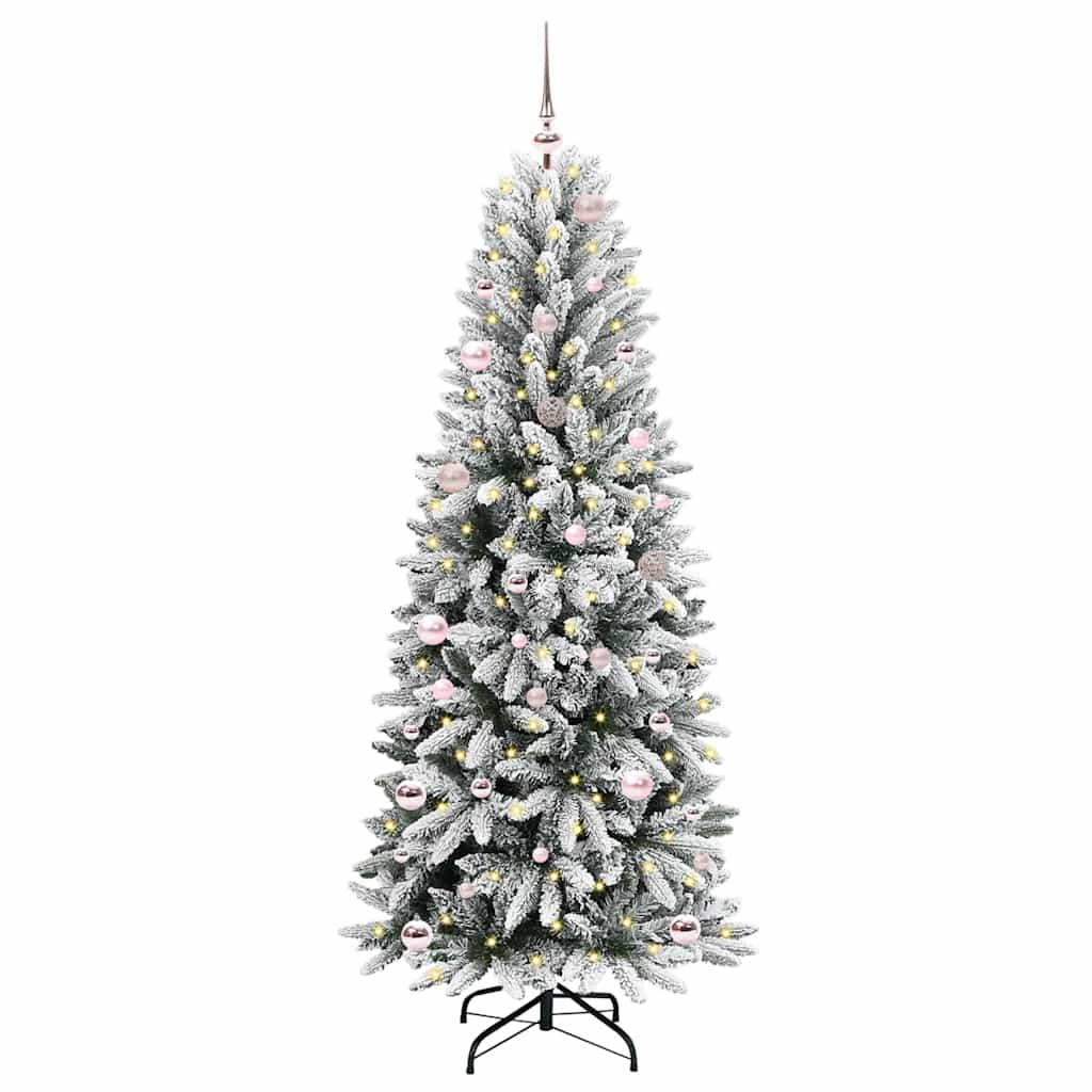 Albero di Natale Artificiale-Albero Natalizio con 150 LED Bianco 150 cm 521864