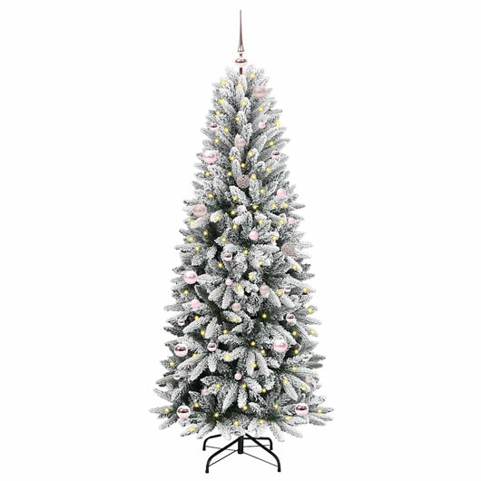 Albero di Natale Artificiale-Albero Natalizio con 150 LED Bianco 150 cm 521864