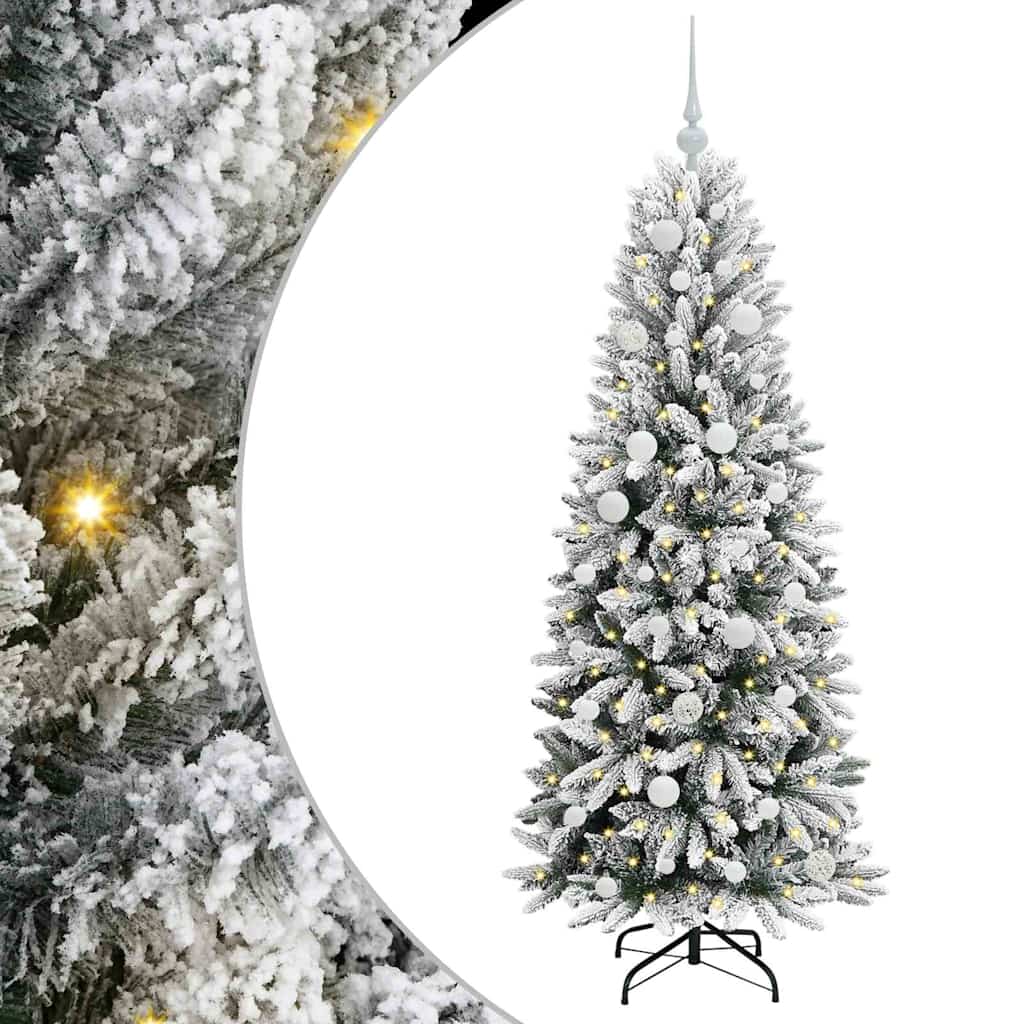 Albero di Natale Artificiale-Albero Natalizio con 150 LED Bianco 150 cm 531688
