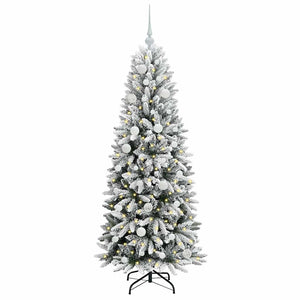 Albero di Natale Artificiale-Albero Natalizio con 150 LED Bianco 150 cm 531688
