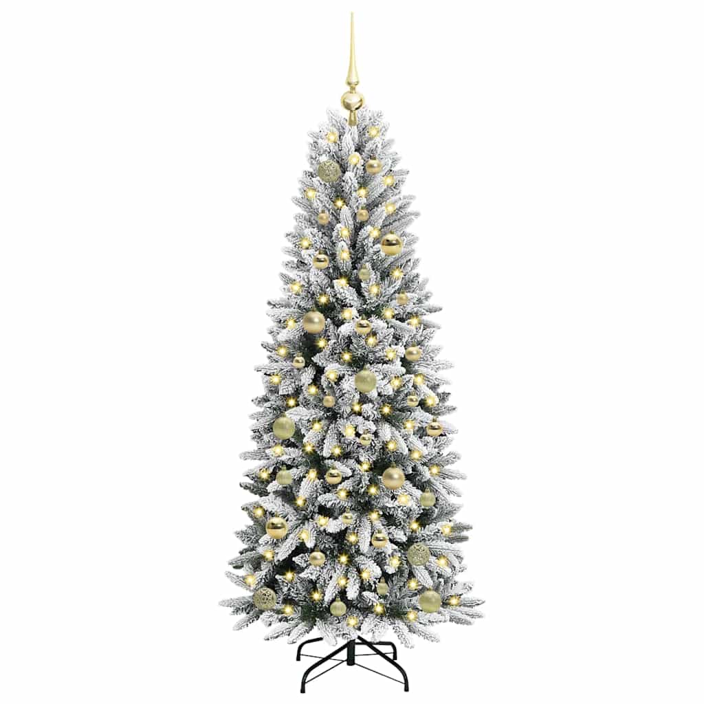 Albero di Natale Artificiale-Albero Natalizio con 150 LED Bianco 150 cm 707063