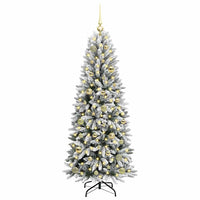 Albero di Natale Artificiale-Albero Natalizio con 150 LED Bianco 150 cm 707063