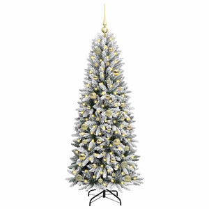 Albero di Natale Artificiale-Albero Natalizio con 150 LED Bianco 150 cm 707063