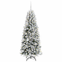 Albero di Natale Artificiale-Albero Natalizio con 150 LED Bianco 150 cm 434961