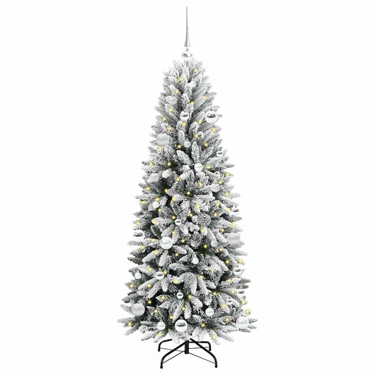 Albero di Natale Artificiale-Albero Natalizio con 150 LED Bianco 150 cm 434961