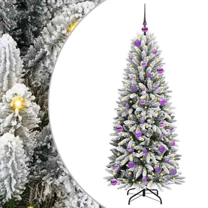 Albero di Natale Artificiale-Albero Natalizio con 150 LED Bianco 150 cm 823080