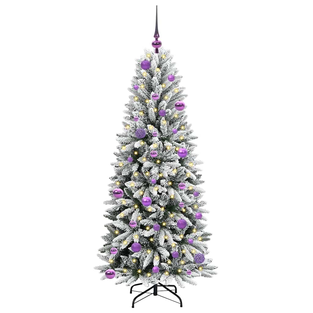 Albero di Natale Artificiale-Albero Natalizio con 150 LED Bianco 150 cm 823080