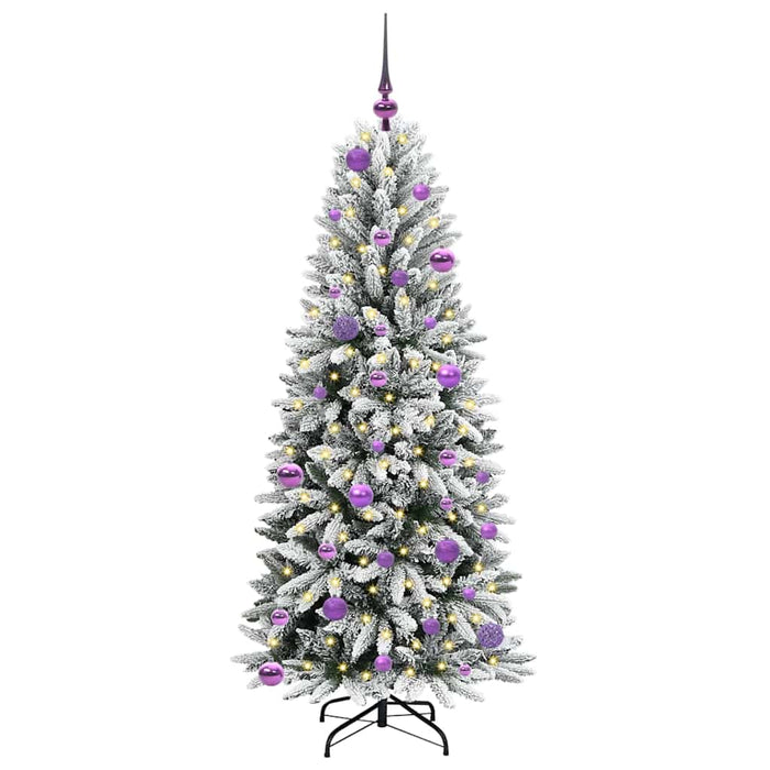 Albero di Natale Artificiale-Albero Natalizio con 150 LED Bianco 150 cm 823080