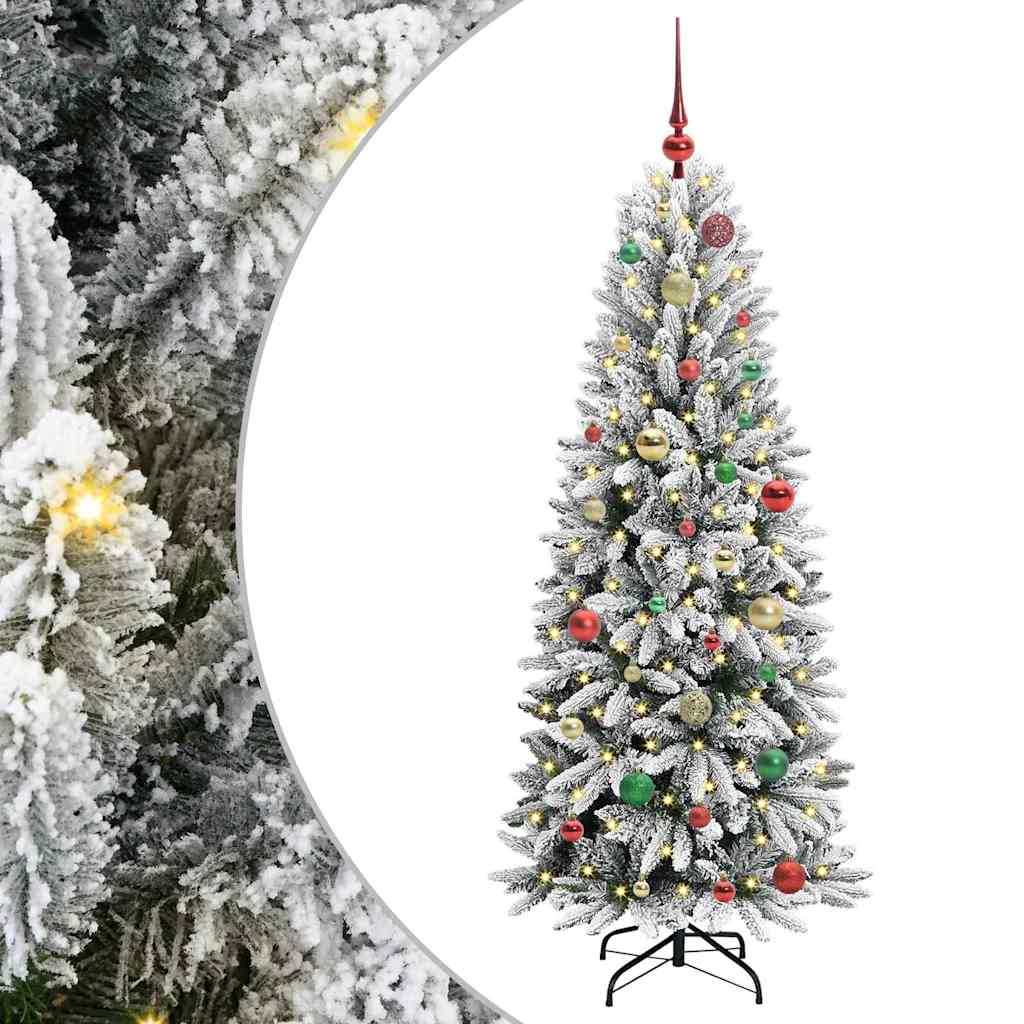 Albero di Natale Artificiale-Albero Natalizio con 150 LED Bianco 150 cm 812553