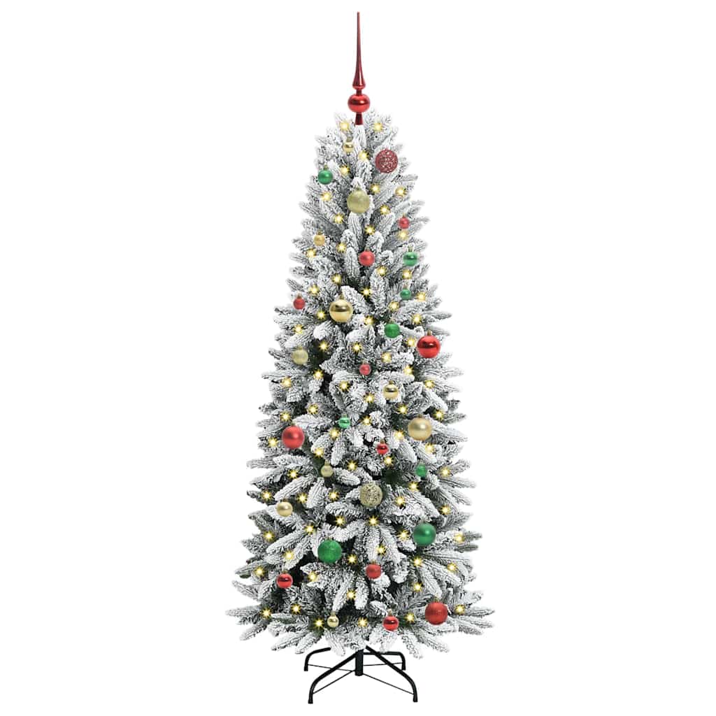 Albero di Natale Artificiale-Albero Natalizio con 150 LED Bianco 150 cm 812553