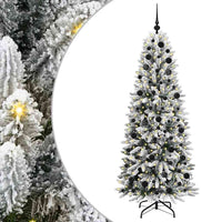 Albero di Natale Artificiale-Albero Natalizio con 300 LED Bianco 180 cm 315344
