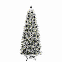 Albero di Natale Artificiale-Albero Natalizio con 300 LED Bianco 180 cm 315344