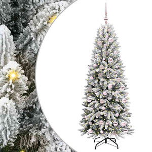 Albero di Natale Artificiale-Albero Natalizio con 300 LED Bianco 180 cm 441257
