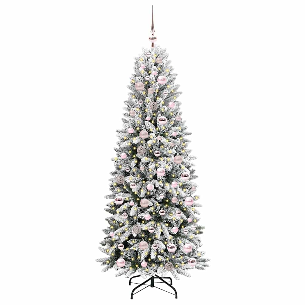 Albero di Natale Artificiale-Albero Natalizio con 300 LED Bianco 180 cm 441257