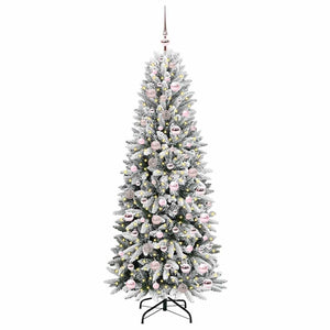 Albero di Natale Artificiale-Albero Natalizio con 300 LED Bianco 180 cm 441257