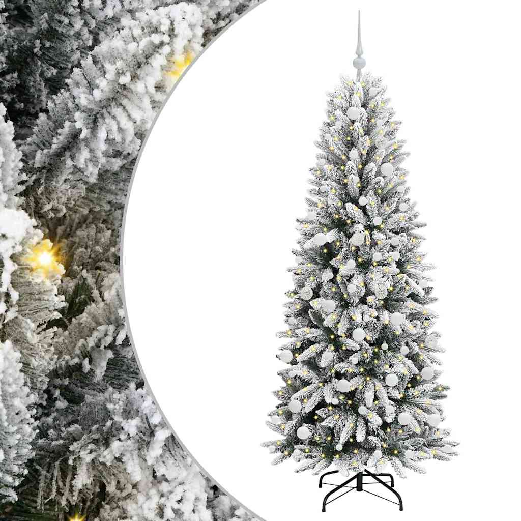 Albero di Natale Artificiale-Albero Natalizio con 300 LED Bianco 180 cm 705458