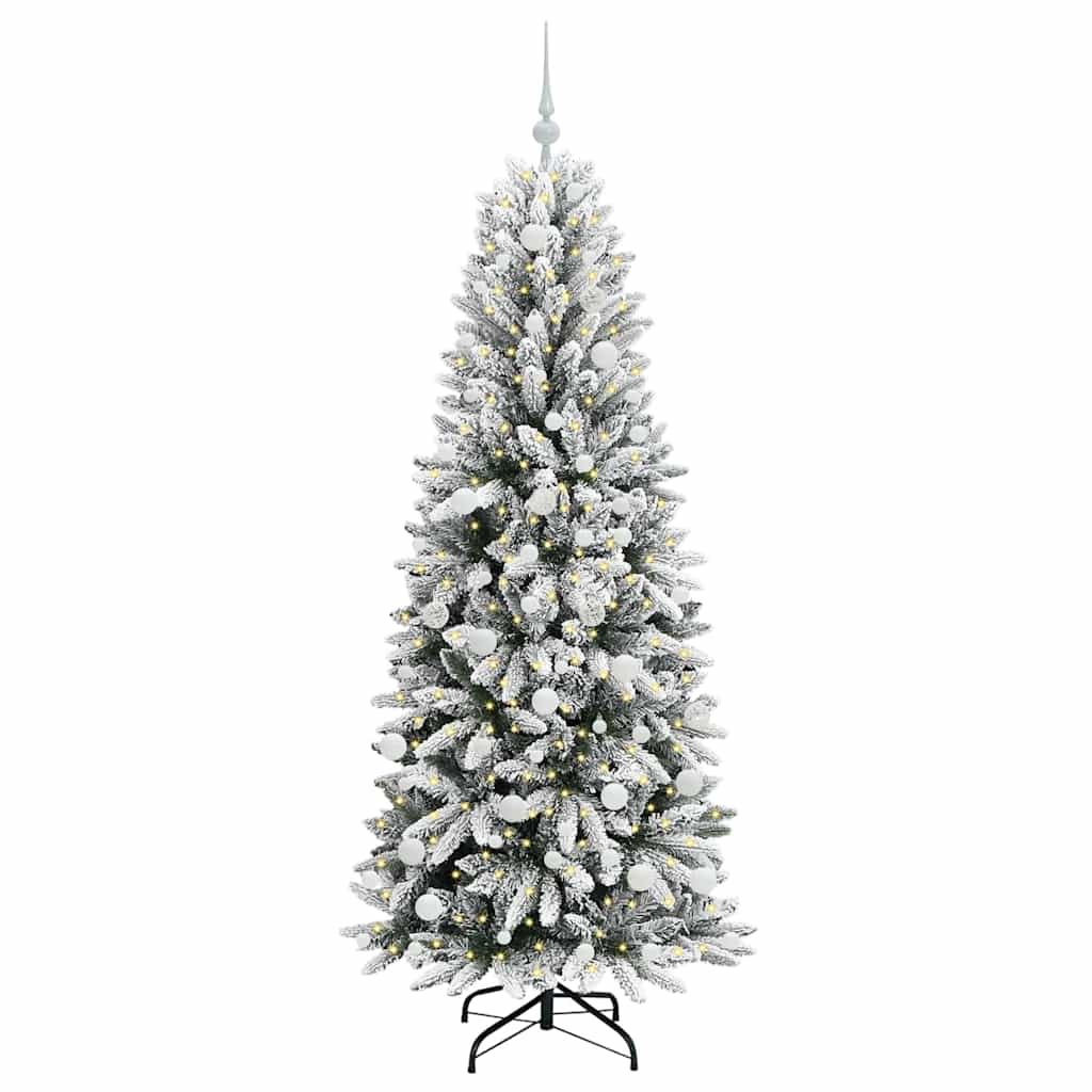 Albero di Natale Artificiale-Albero Natalizio con 300 LED Bianco 180 cm 705458