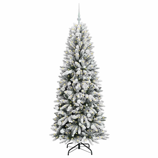 Albero di Natale Artificiale-Albero Natalizio con 300 LED Bianco 180 cm 705458