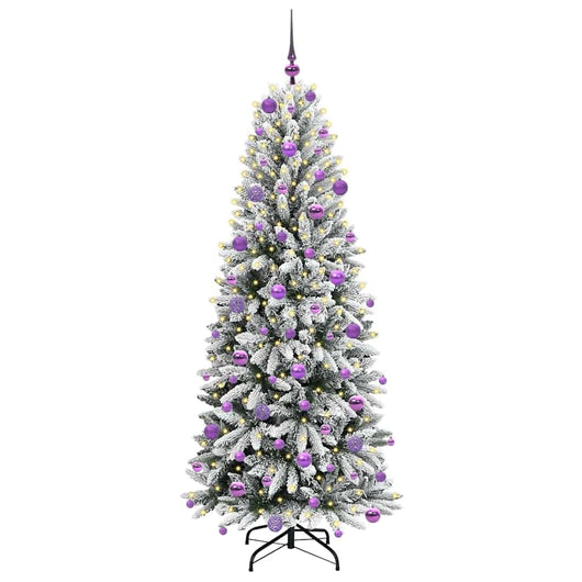 Albero di Natale Artificiale-Albero Natalizio con 300 LED Bianco 180 cm 167659