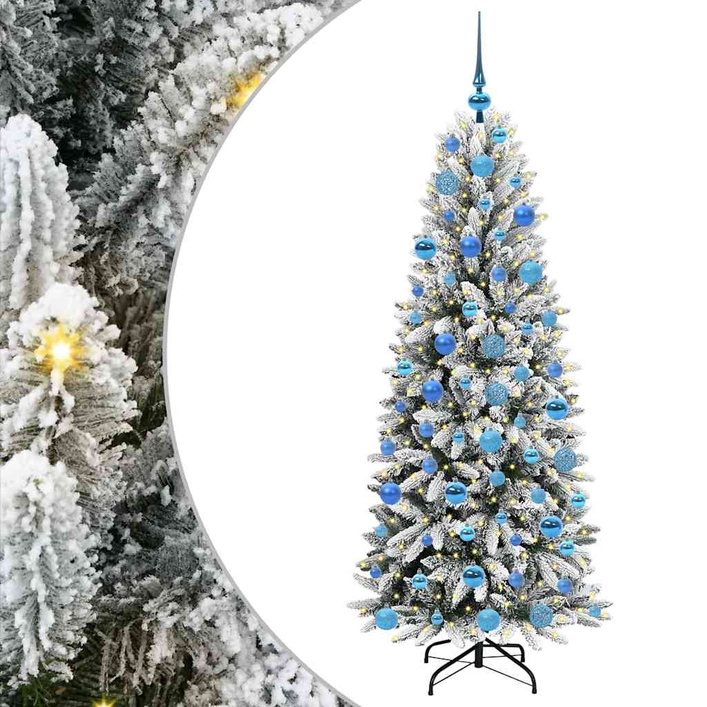 Albero di Natale Artificiale-Albero Natalizio con 300 LED Bianco 180 cm 980095