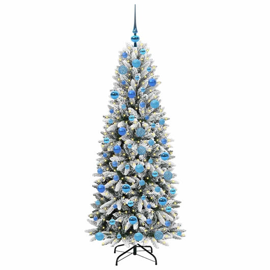 Albero di Natale Artificiale-Albero Natalizio con 300 LED Bianco 180 cm 980095