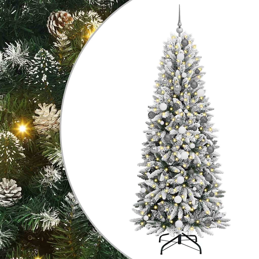 vidaXL Albero di Natale artificiale Bianco 210 cm PVC