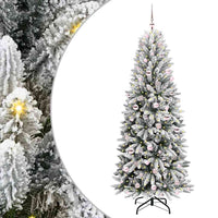 Albero di Natale Artificiale-Albero Natalizio con 300 LED Bianco 210 cm 434837