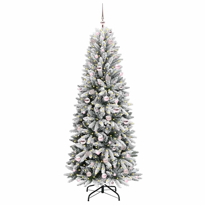 Albero di Natale Artificiale-Albero Natalizio con 300 LED Bianco 210 cm 434837