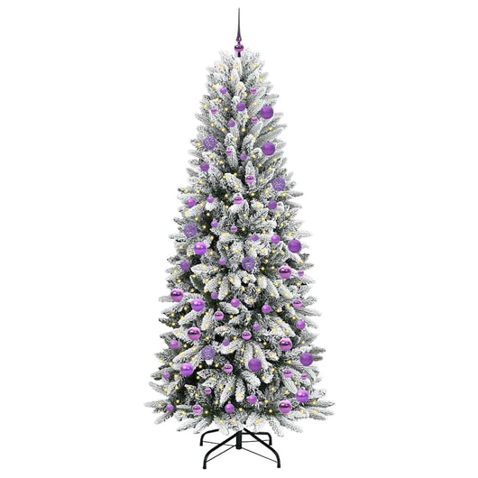 Albero di Natale Artificiale-Albero Natalizio con 300 LED Bianco 210 cm 580005