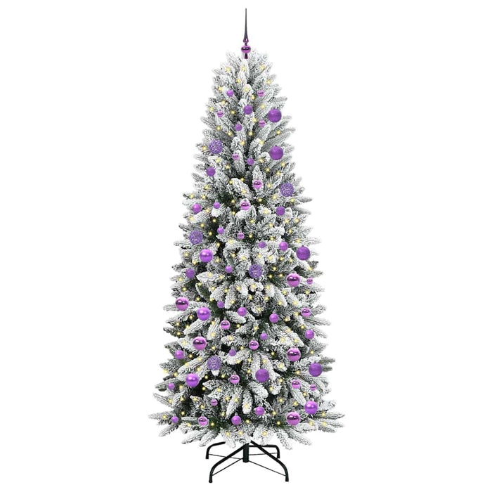 Albero di Natale Artificiale-Albero Natalizio con 300 LED Bianco 210 cm 580005