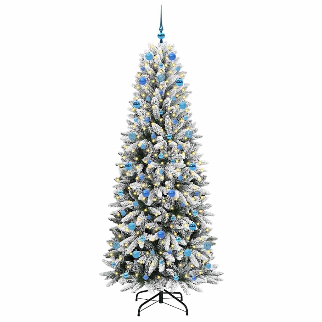 Albero di Natale Artificiale-Albero Natalizio con 300 LED Bianco 210 cm 679912