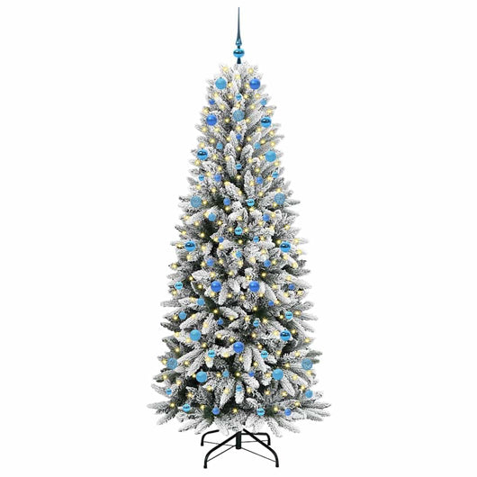 Albero di Natale Artificiale-Albero Natalizio con 300 LED Bianco 210 cm 679912