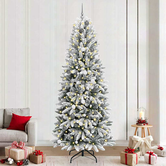 vidaXL Albero di Natale artificiale Bianco 240 cm PVC