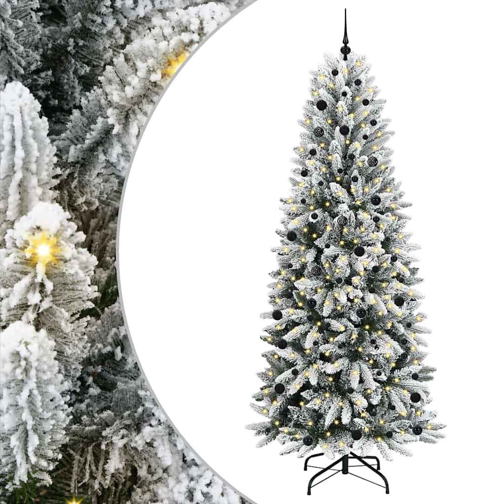 Albero di Natale Artificiale-Albero Natalizio con 300 LED Bianco 240 cm 813788
