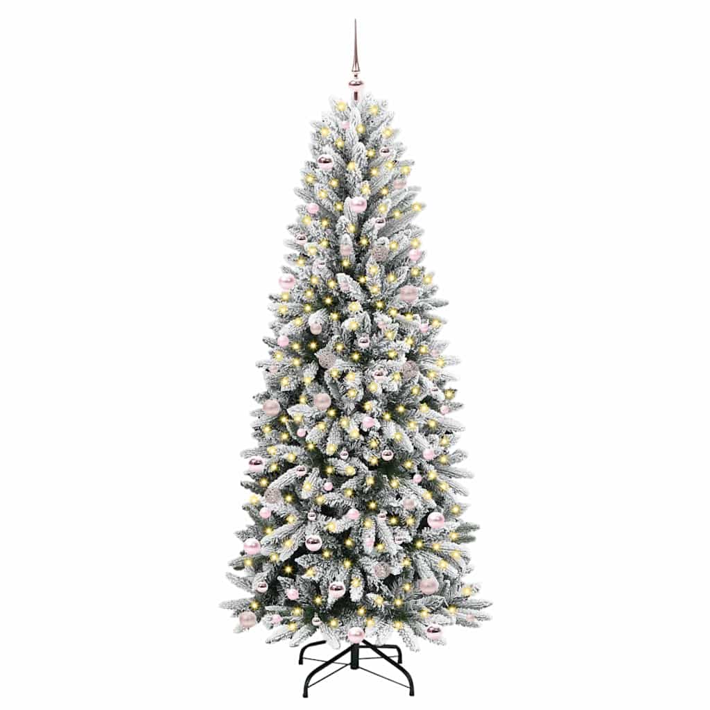 Albero di Natale Artificiale-Albero Natalizio con 300 LED Bianco 240 cm 371198