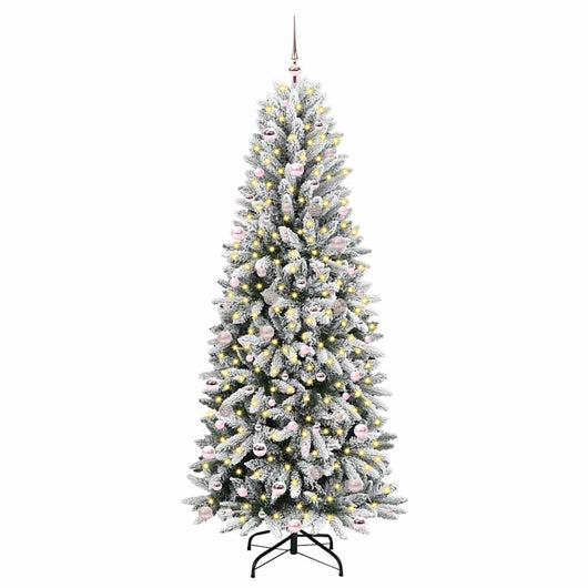 Albero di Natale Artificiale-Albero Natalizio con 300 LED Bianco 240 cm 371198